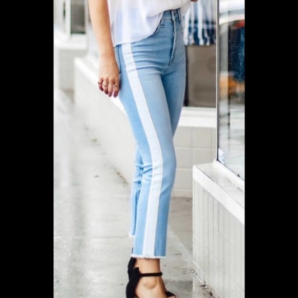 Veronica Beard High Rise Kick Flare Crop Jeans - Picture 3 of 12